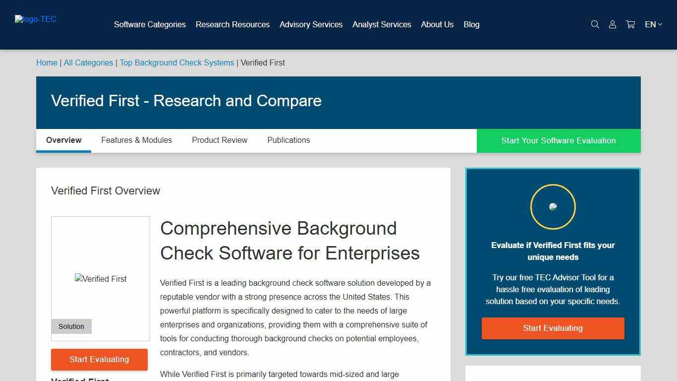 Verified First - Analyst Reviews, Pricing & Features 2026